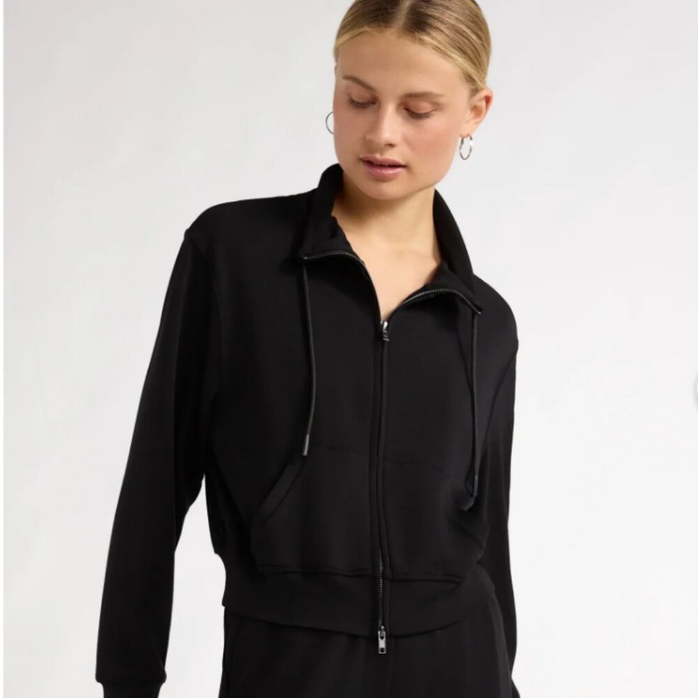 Scoop Women’s Ultimate Scubaknit Funnel Neck Zip Sweatshirt with pockets